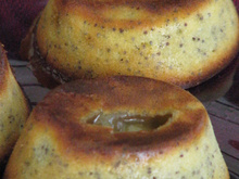 Muffins citron, lemon curd et pavot