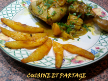 Cuisses de poulet et sauce clémentine et curry