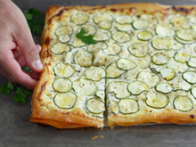 Tarte filo aux courgettes