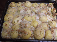 Gratin de colin aux crevettes