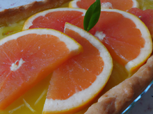 Tarte à l'orange et pamplemousse