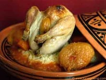 Cailles farcies aux abricots fondants, semoule aux saveurs orientales