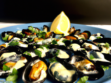 Moules au roquefort maison