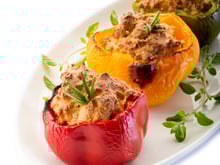 Poivrons farcis au sarrasin, tofu et olives
