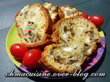 Cake feta aubergine et thym