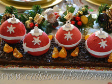 Bûches boules de Noël