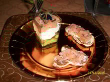 Verrines de saumon à l'avocat /saumon/boursin et ses minis barques saumonés