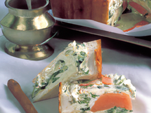 Cake saumon fumé, poireaux et feta