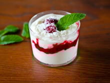 Riz au lait de coco et à la framboise