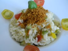 Risotto aux légumes du soleil et sa chapelure au chorizo