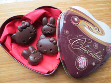 Chocolats maison cœur à la fraise