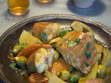 Tajine de grondin aux légumes d'hiver