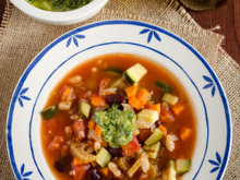 La traditionnelle soupe provençale au pistou