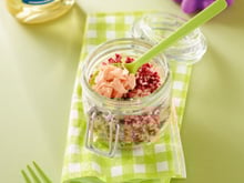 Semoule aux betteraves et saumon