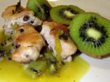 Poêlée de poulet aux kiwis