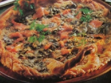 Tarte à l'oseille saumon et cantal