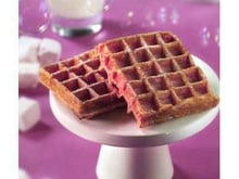 Gaufres aux biscuits roses