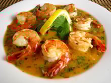 Gambas sauce citronnée
