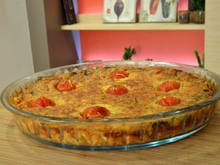 Quiche lorraine sans pâte au fromage de brebis Etorki