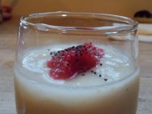 Crème d'apserge et saumon fumé