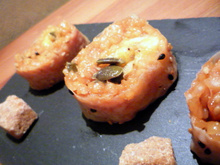 Maki caramel et banane flambée