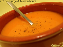 Velouté de courge et topinambours