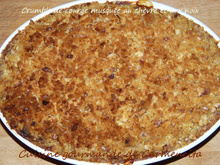 Crumble de courge musquée au chèvre et aux noix