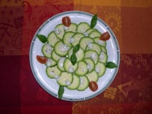 Carpaccio de courgettes inratable