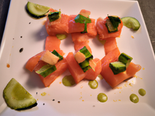 Saumon au wasabi et yuzu