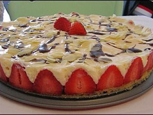 Gâteau aux fraises et crème Chiboust