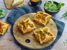 Feuilletés au butternut, jambon et fromage