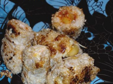 Bouchées de poulet gruyère-pomme-sésame