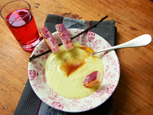 Purée de mon enfance et mouillettes de jambon