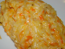 Risotto aux carottes et fromage de chèvre
