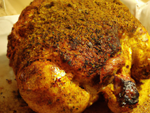 Chapon en croûte de pain d'épices