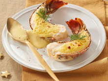 Queues de langoustes au sabayon de champagne