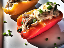 Poivrons farcis thon et fromage blanc