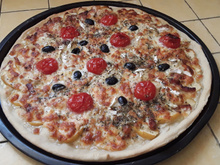 Pizza camembert et pomme