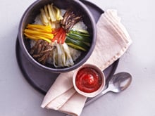 Bibimap " Riz aux légumes et à la viande de bœuf