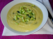 Velouté de haricots beurre à la courgette Thermomix