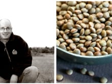 Serge Ramadier, producteur de lentilles blondes à Saint-Flour, Cantal, Auvergne