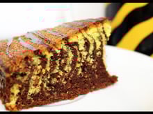 Gâteau zébré chocolat-amandes