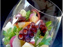 Verrine de salade de poulpe