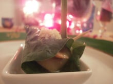 Bouchée de Saint-Jacques aux épinards et noix de coco