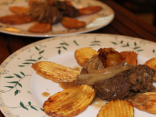 Sauté de bœuf au cidre fermier accompagné de ses chips