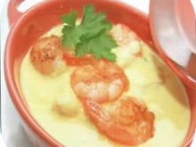 Crème de crevettes en cocotte