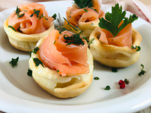 Mini tourtes poireaux saumon fumé