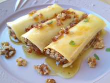 Cannelonis au chèvre et noix de grenoble