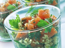 Petites verrines de saumon fumé