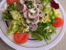 Salade au boudin blanc